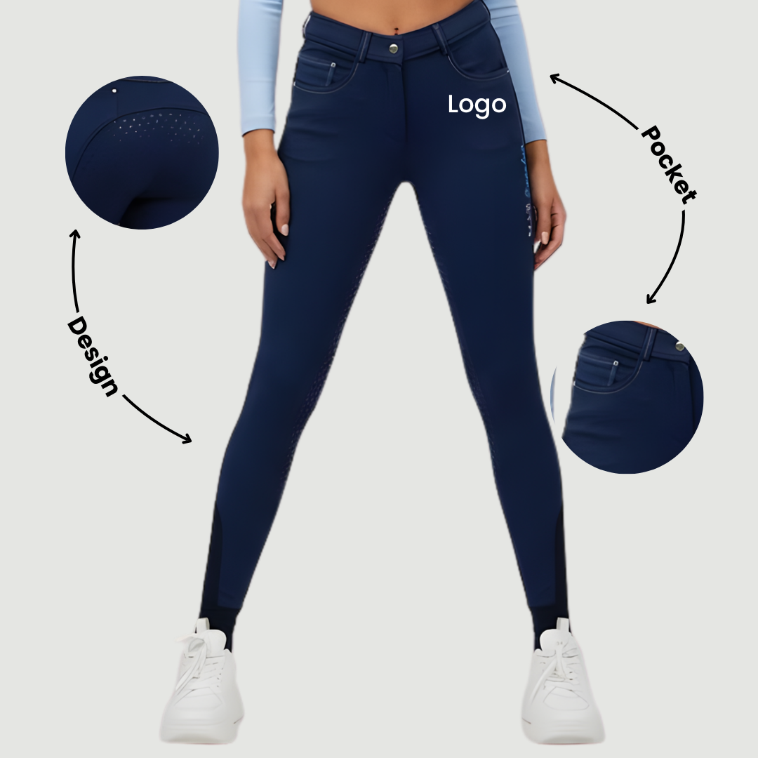 Culottes d'équitation techniques Azure Core Full-Seat
