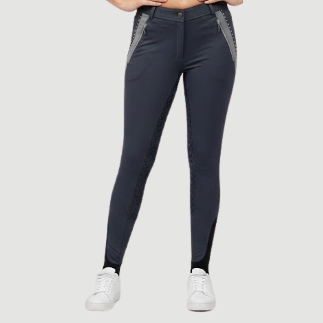 Carbon-Elite-Reithose mit Nieten und Vollbesatz