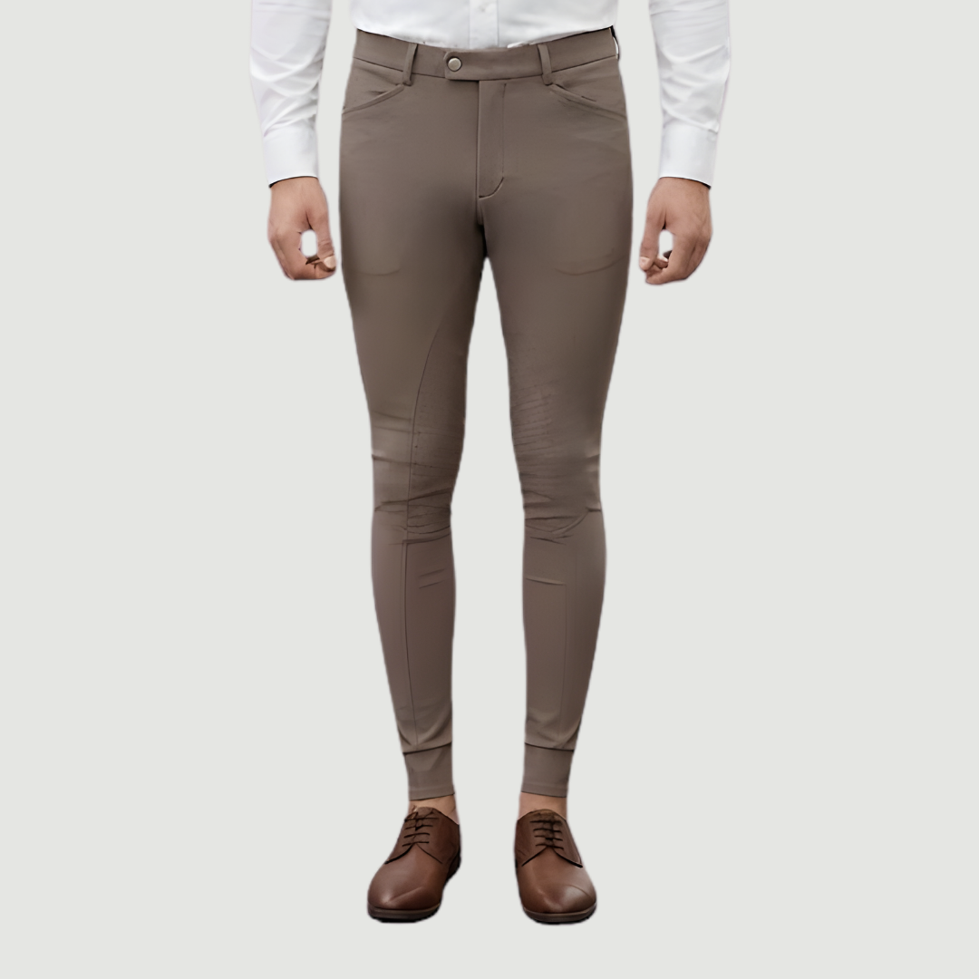 Pantalones de montar ProGrip Full-Seat para hombre con protección UV – Beige topo