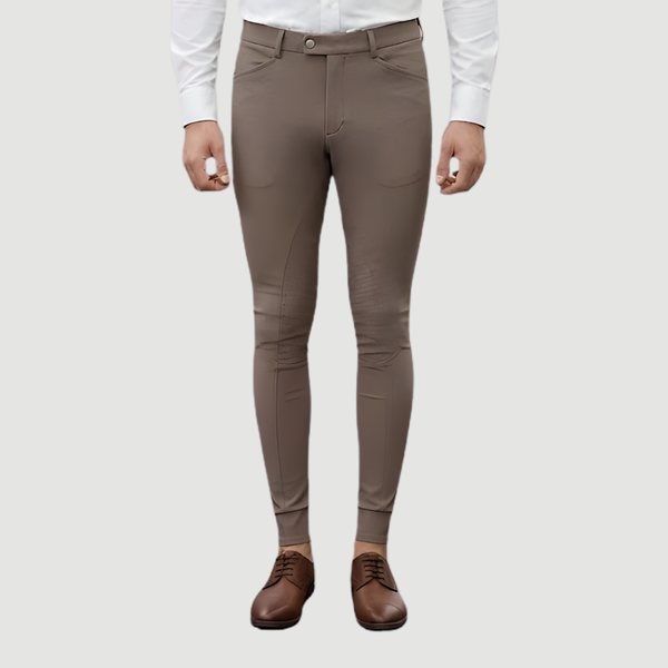 Mens UV Shield ProGrip Full-Seat Riding Breeches – Taupe Beige