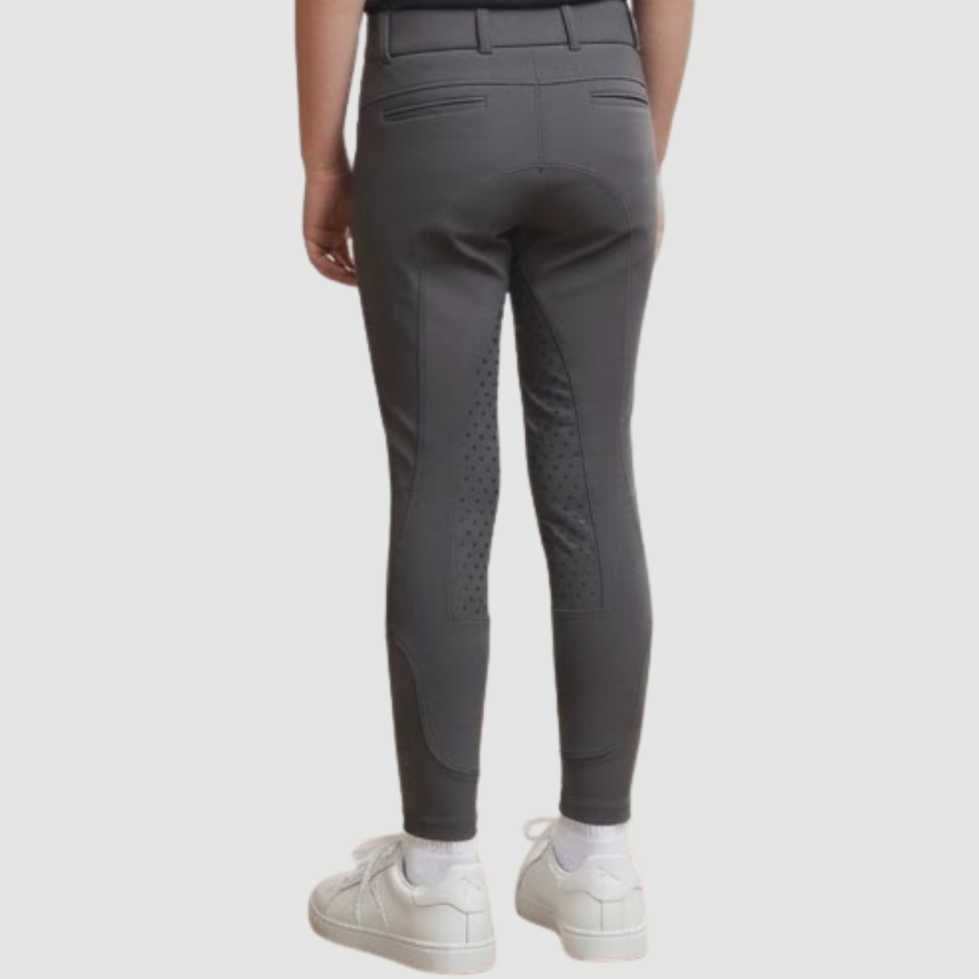 Culotte d'équitation confort en maille pour enfant – Gris anthracite