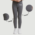 Kids' Comfort-Knit Riding Breeches – Charcoal Grey