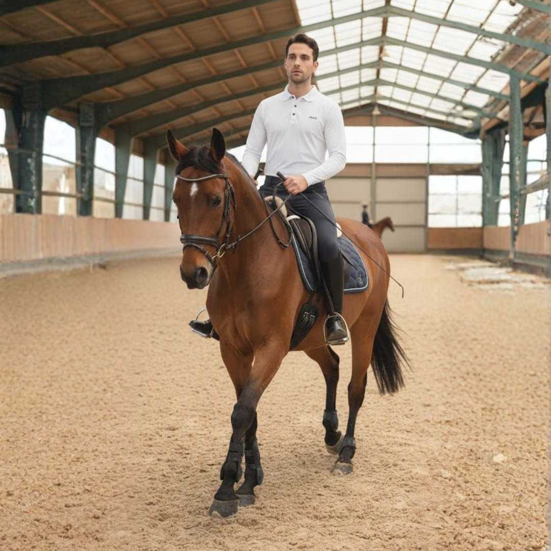 Polo de Manga Larga de Alto Rendimiento para Hombre