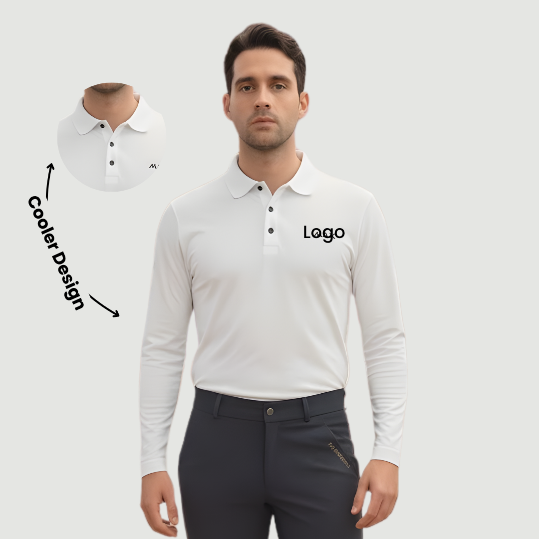 Men’s Performance Long Sleeve Polo Shirt