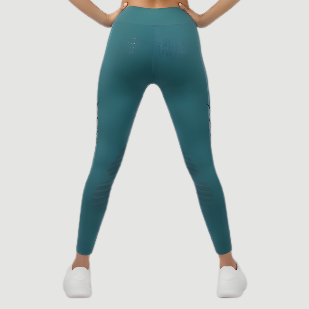 Collant d'équitation Pro-Performance Teal à fond intégral