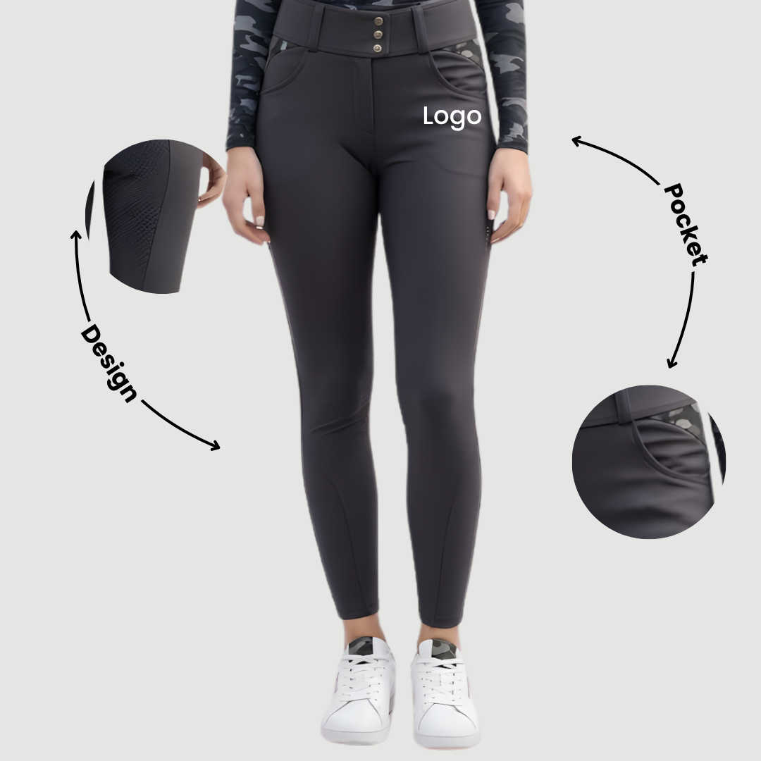 Culotte d'équitation taille haute avec grip intégral