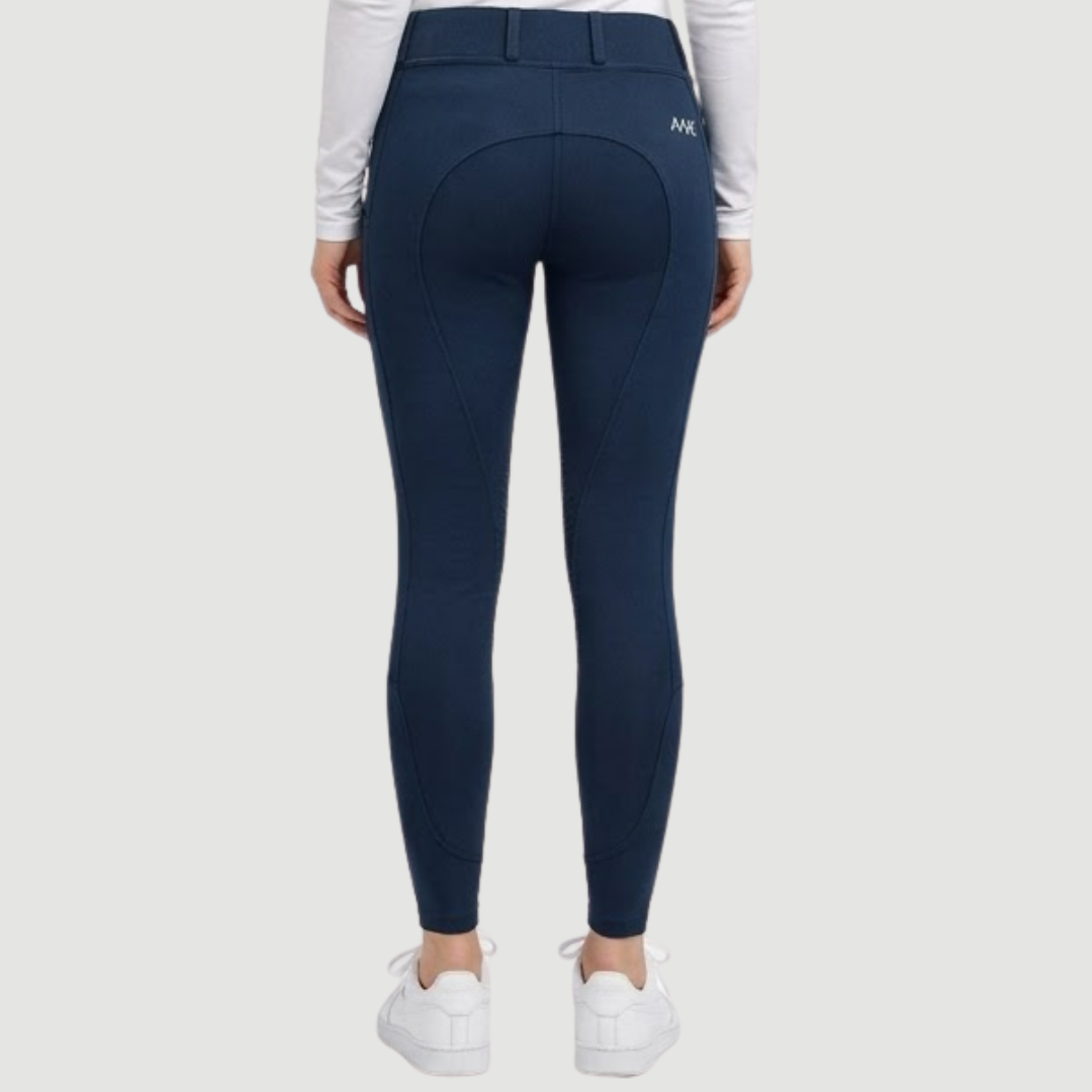 Culotte d'équitation Luxe bleu marine avec empiècements aux genoux