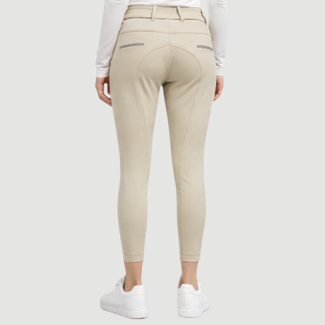 Culotte d'équitation de luxe à genouillères en silicone sablées